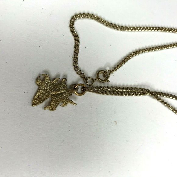 Vintage Unicorn Pendant Necklace Hand Engraved Fantasy Jewelry original box - Picture 5 of 8